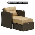 thumbnail image 5 of Superjoe 10 Pcs Patio Wicker Furniture Set Aluminum Frame Outdoor Sectional Conversation Sofa with Storage Box and Coffee Table,Brown, 5 of 8