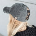 thumbnail image 2 of CC Cotton Criss-Cross Elastic Back Women's Ponytail Dad Cap Hat, 2 of 3