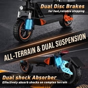 Electric Scooter,1200W Peak Motor,30 Mph,35 Miles ,All Terrain 10off Road Tires E-Scooter,Commuter Scooter with Seat & Storage Box