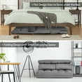 thumbnail image 6 of Costway Foldable Floor Sofa Bed 6-Position Adjustable Lounge Couch with 2 Pillows Grey, 6 of 12