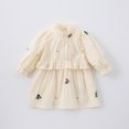 thumbnail image 2 of Ropa de primavera de estilo Retro para chico, vestido de princesa de manga larga con bordado de flores y cuello con volantes, vestido para bebé de 0 a 6 años, 2 of 6