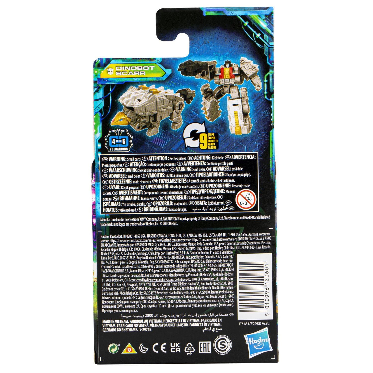 Transformers Generations Legacy Evolution, figurine Dinobot Scarr à conversion de 8,5 cm, classe Origine, pour filles et garçons, à partir de 8 ans