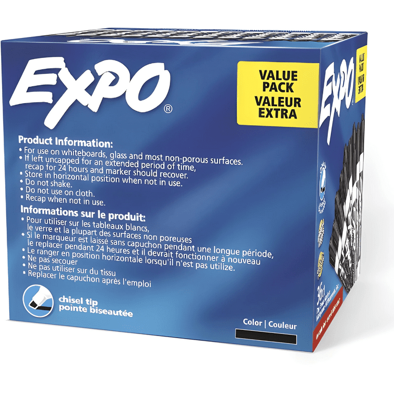 Low-Odor Dry-Erase Marker Value Pack, Broad Chisel Tip, Black, 36/Box Low-Odor Dry-Erase Marker Value Pack, Broad Chisel Tip, Black, 36/Box