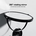 thumbnail image 4 of Tignapoo Retractable Makeup Mirror with 360° Rotation, Double-Sided Wall Mounted Vanity Mirror for Bathroom Decor - Nordic Style, Corrosion Resistant, Black - 8-Inch, 4 of 7