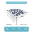 thumbnail image 5 of Quilts Twin Size, Blue Floral Soft Comforter Bedding Set for Bed, Ethnic Boho Botanical Geometric Art Lightweight Quilted Bedspread with Pillow Cover(2 Pieces) for All Season, 68x86 Inch, 5 of 6