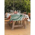 thumbnail image 2 of Outdoor Tablecloth with Umbrella Hole and Zipper, Orange Green Pumpkins Fall Rectangle Table Cloth 52x70 Inch Waterproof Tablecloth, Thanksgiving Floral Botanical Rustic Picnic Table Cover for Patio, 2 of 7