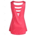 thumbnail image 3 of TAPA DE TANTADOR DE PLASE DE PLUMA DE ROSE PLUS TAMAÑO Rosegal Camisetas sin mangas de talla grande, 3 of 5
