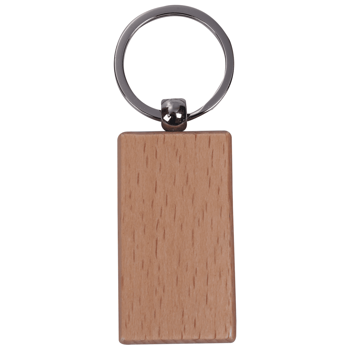 100 Pcs Blank Wood Wooden Keychain DIY Custom Wood Key Chains Key Tags Anti Lost Wood Accessories Gifts (Mixed Design)