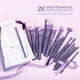thumbnail image 2 of Set de brochas de maquillaje DuCare Professional, 20 unidades, color morado vegano, 2 of 7