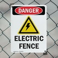 thumbnail image 5 of (2 Pack) Electric Fence OSHA Danger Sign 7 Inch X 10 Inch Indoor / Outdoor Rust-Free Aluminum Metal Signs for Workplace, Workshop, and Construction Site, Made in the USA, 5 of 8