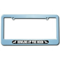 Wolf Howling At The Moon License Plate Frame