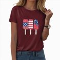 thumbnail image 2 of ORT USA Shirts for Women 4th of July Shirts America Printed Tshirt Patriotic Vintage USA Tee Tops(Z11-,3XL), 2 of 5