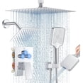 thumbnail image 5 of Shower Faucet Set  Ceiling Mount Rainfall Shower System with Rain Shower Head and Multi-function Handheld Head Push Button Diverter Shower Faucet Trim Kit Matte ), 5 of 6