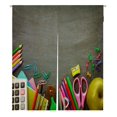 thumbnail image 1 of ABPHQTO Útiles escolares en pizarra japonesa Noren cortina puerta ventana tratamiento cortinas 85x150 cm, 1 of 1