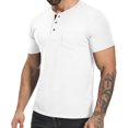 thumbnail image 5 of HAOMEILI Mens Casual Short Sleeve Henley Shirts Fashion Button T Shirts with Pocket, 5 of 7