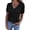 Black, variant on Womens Short Sleeve Sweater V Neck Trendy Pullover Tops Summer Spring Loose Lightweight Casual Blouse