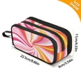 thumbnail image 4 of FORMRS Pencil Case with 3 Compartments Zipper Pouch, Elementary School Level and up, Swirling Lines, 4 of 8