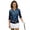 Blue Camo Branch Print, variant on HUIACONG Maple Leaf Pattern Quick Dry Golf Shirt Women Quarter Zip Polyester Spandex with Soft Womens 3/4 Sleeve Golf Shirts for Ladies