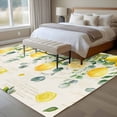 thumbnail image 4 of 5'x8' Area Rugs, Watercolor Lemon Indoor Outdoor Area Rug for Living Room Bedroom, Eucalyptus Leaf Fruit Yellow Flower Washable Bathroom Rugs Kitchen Floor Carpet Mats Home Decor Aesthetic, 4 of 8