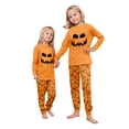 thumbnail image 7 of Halloween Family Pajamas Matching Set - 2 piece Pumpkin Face Print Long Sleeve Top & Pants Outfit,Casual Matching Family Halloween Pajamas for Xmas Celebration & Photos for 9 Years Pjs, 7 of 7