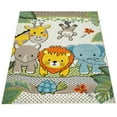 thumbnail image 4 of Paco Home Kids Room Rug for Nursery with Charming Zoo Animals - Green Cream - 2'8" x 4'11" (3'x5'), 4 of 5