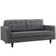 thumbnail image 2 of Ergode Empress Upholstered Fabric Loveseat - Gray, 2 of 4