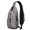 Silver-3, variant on Artistic Tribal Style Sling Backpack with Geometric Ink Patterns and Adjustable Shoulder Strap