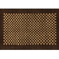 thumbnail image 1 of Ahgly Company Indoor Rectangle Checkered Brown Modern Area Rugs, 2' x 4', 1 of 4