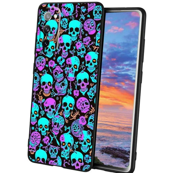 Horror-Black-Witchy-Neon-Skulls-10 Phone Case, Degined for Samsung Galaxy A02S(US Model) Case Men Women, Flexible Silicone Shockproof Case for Samsung Galaxy A02S(US Model)