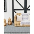 thumbnail image 7 of Unique Loom Outdoor Trellis Collection Area Rug - Deco Trellis (4' 1" x 6' 1" Rectangle Blue/Ivory), 7 of 7