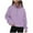 Purple, variant on Yghzkop Women's Quarter Zip Fleece Pullover Thumbhole Cropped Hoodie Stand Collar thermal Top Winter Workout Running Jacket 2025 Athletic Wear Outerwear