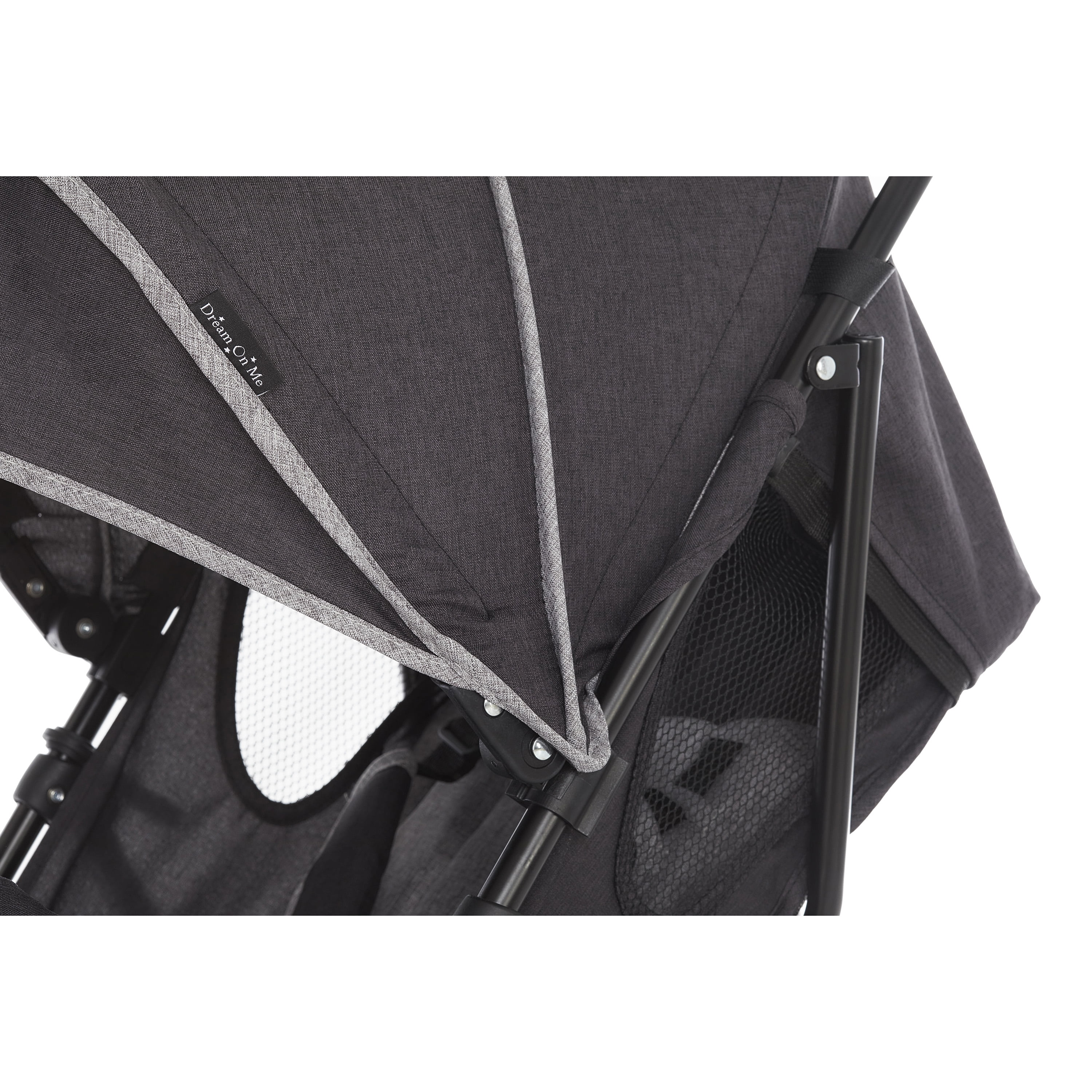 Dream On Me Vista Moonwalk Stroller | Lightweight Infant Stroller with Compact Fold | Multi-Position Recline | Canopy with Sun Visor | Perfect for Traveling and Theme Parks, Black