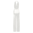 thumbnail image 3 of IBTOM CASTLE Women's Sexy High Waisted V-Neck Halter Wide Leg Long Pants Jumpsuit M White, 3 of 8