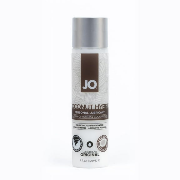 JO Flavored Original Hybrid Water Based Personal Lubricant, Coconut, 4 oz, Cream