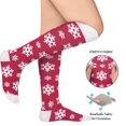 thumbnail image 3 of 6 Pairs Christmas Compression Socks for Women & Men Circulation 15-20 mmHg - Better Blood Flow, Swelling , Best Support for Medical, Running, Nursing,Christmas Gifts for Nurses Travel Pregnancy, 3 of 5