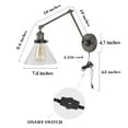 thumbnail image 6 of LNC 1-Light Brushed Gray and Clear Glass Transitional Wall Sconce, 6 of 15