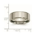 thumbnail image 6 of Chisel Titanium Brushed and Polished 8mm Beveled Edge Band, 6 of 7