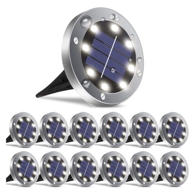 asddcavvf Selling Recommendation Outdoor Solar LED Stainless Steel Underground Lights Patio Lights Optimal Road Garden Ground Lamp Shades for Floor Lamps Rice Lights Battery Operated Reading Lamp for