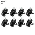 thumbnail image 4 of Unique Bargains Swivel Casters 1.5 Inch Rubber M8 x 10mm Caster Wheels with Brake 8Pcs, 4 of 4