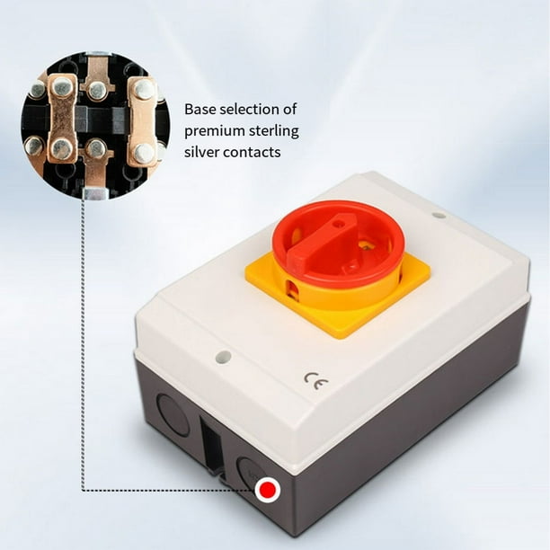 Main Switch Circuit Breaker 16A 4-Pin Rotary Switch Off Switch