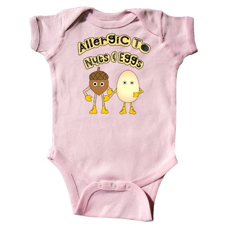 

Inktastic Allergic to Nuts and Eggs Gift Baby Boy or Baby Girl Bodysuit