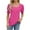 Hot Pink, variant on Elegant Puff Sleeve Summer Tunic Women's Dressy Casual Eyelet Top with Solid Color Square Neck Black