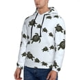 thumbnail image 2 of KLL Sea Turtle Print Mens Hoodie Long Sleeve Casual Pullover Hooded Sweatshirt Fashion Drawstring Hoodies with Pocket-3X-Large, 2 of 6