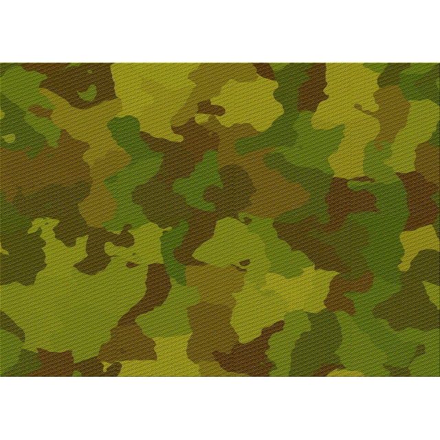 Ahgly Company Machine Washable Indoor Rectangle Transitional Dark Yellow Green Area Rugs, 3' x 5'