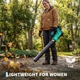 thumbnail image 5 of 20V Cordless Leaf Blower with 2 Batteries – 550 CFM / 130 MPH – Lightweight & Powerful, 6-Speed Adjustable Electric Blower for Lawn, Patio, Wet/Dry Leaves – Includes 2.0Ah Batteries & Charger, blue, 5 of 8