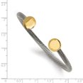 thumbnail image 3 of Chisek Stainless Steel Yellow Cuff Bangle Bracelet, 3 of 7