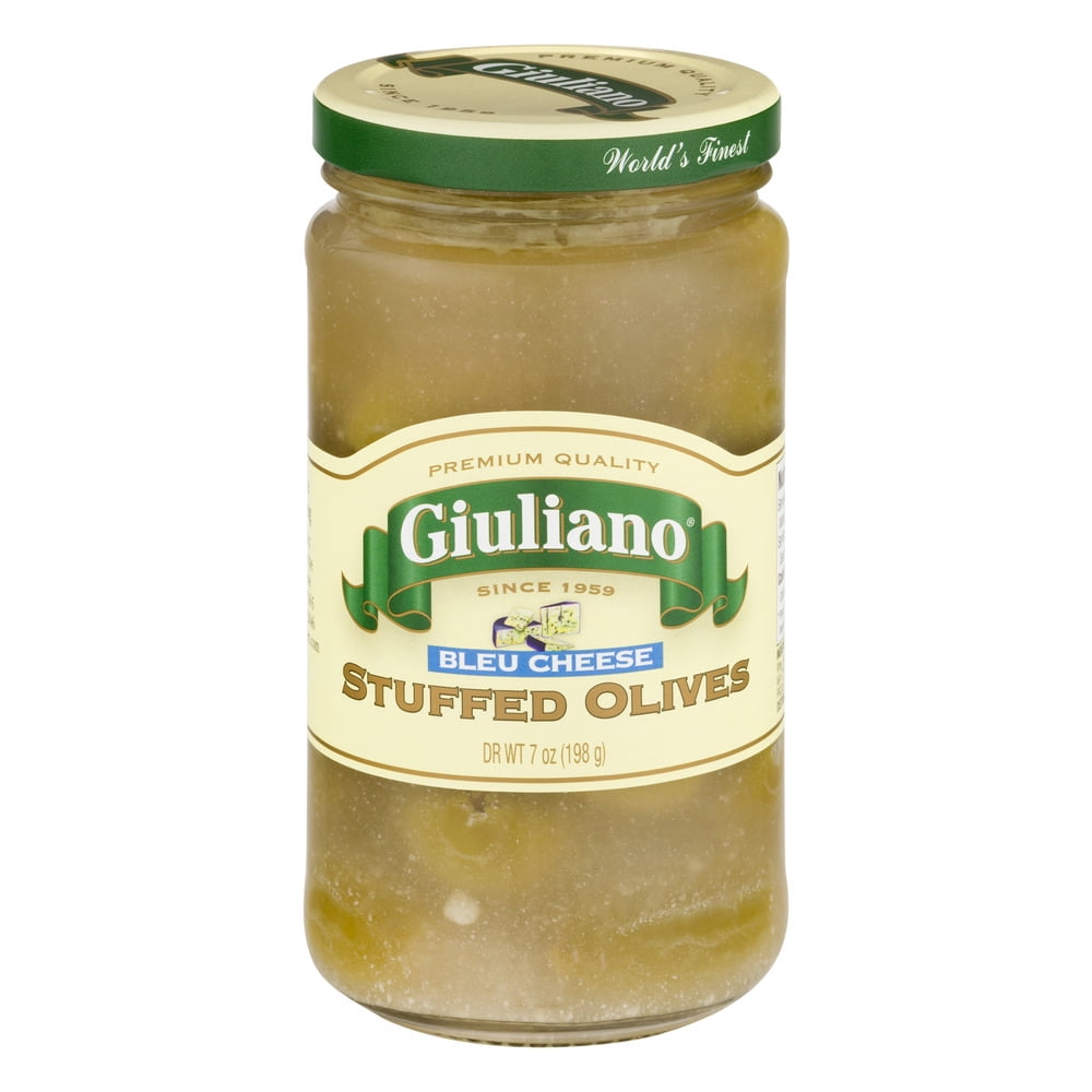 Giuliano Stuffed Olives Bleu Cheese, 7.0 OZ by Giulianos' Specialty Foods
