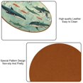 thumbnail image 5 of Whale Set of 6 Microfiber Leather Round Coasters, 11x11 cm/4.3x4.3 in, Drink Coasters for Home and Bar, Table Coasters, 5 of 6