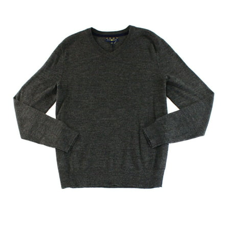 club room new heather gray mens size xl v-neck wool knit