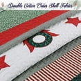 thumbnail image 3 of Cozy Line Home Fashions Cozy Line Christmas Wreath 3-Piece Quilt Bedding Set King, 3 of 6
